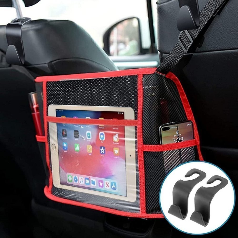 Travel Tidy Car Net Pocket Hand Bag Holder For Car - Large Car Mesh Organizer An
